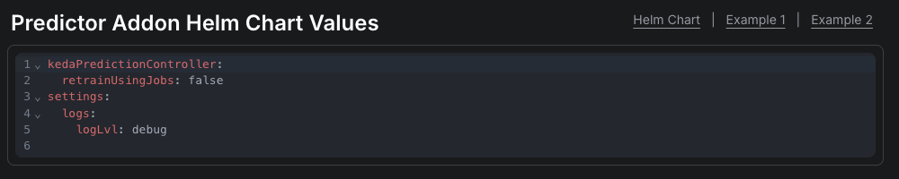 Predictive Scaler Helm Values